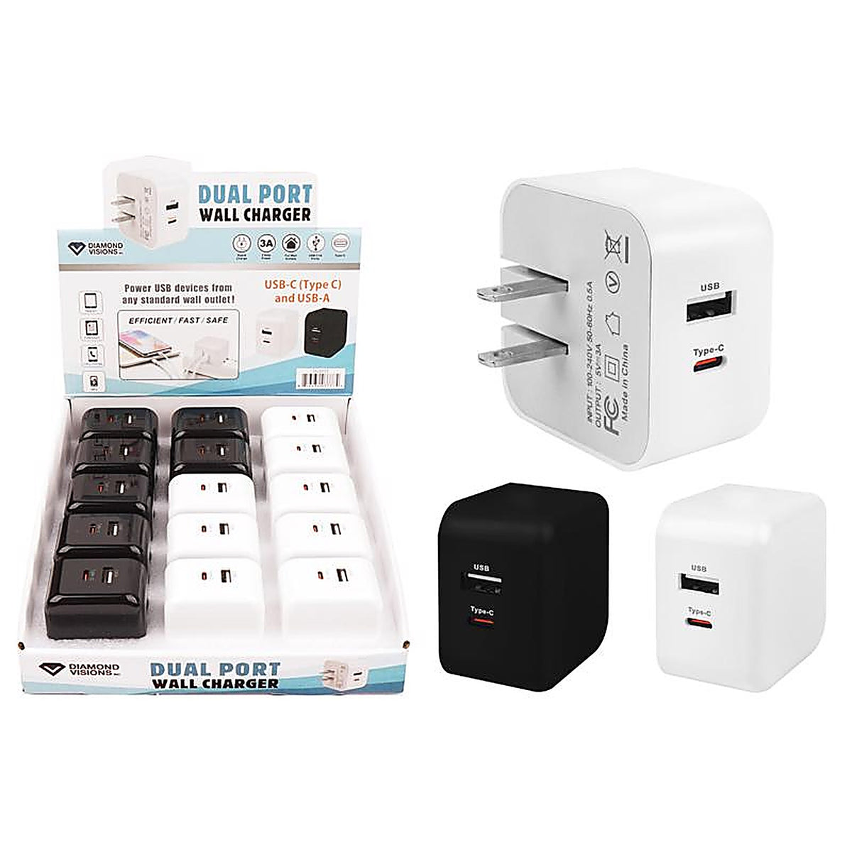 Diamond Visions - 11-3777 - 2 Port USB Wall Charger 1 Pack