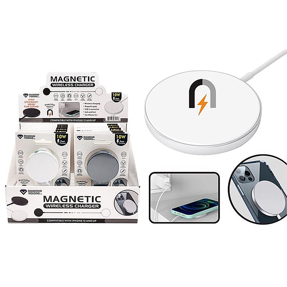 Diamond Visions - 01-3901 - 3 Ft. L Magnetic Wireless Charging Pad 1 Pack
