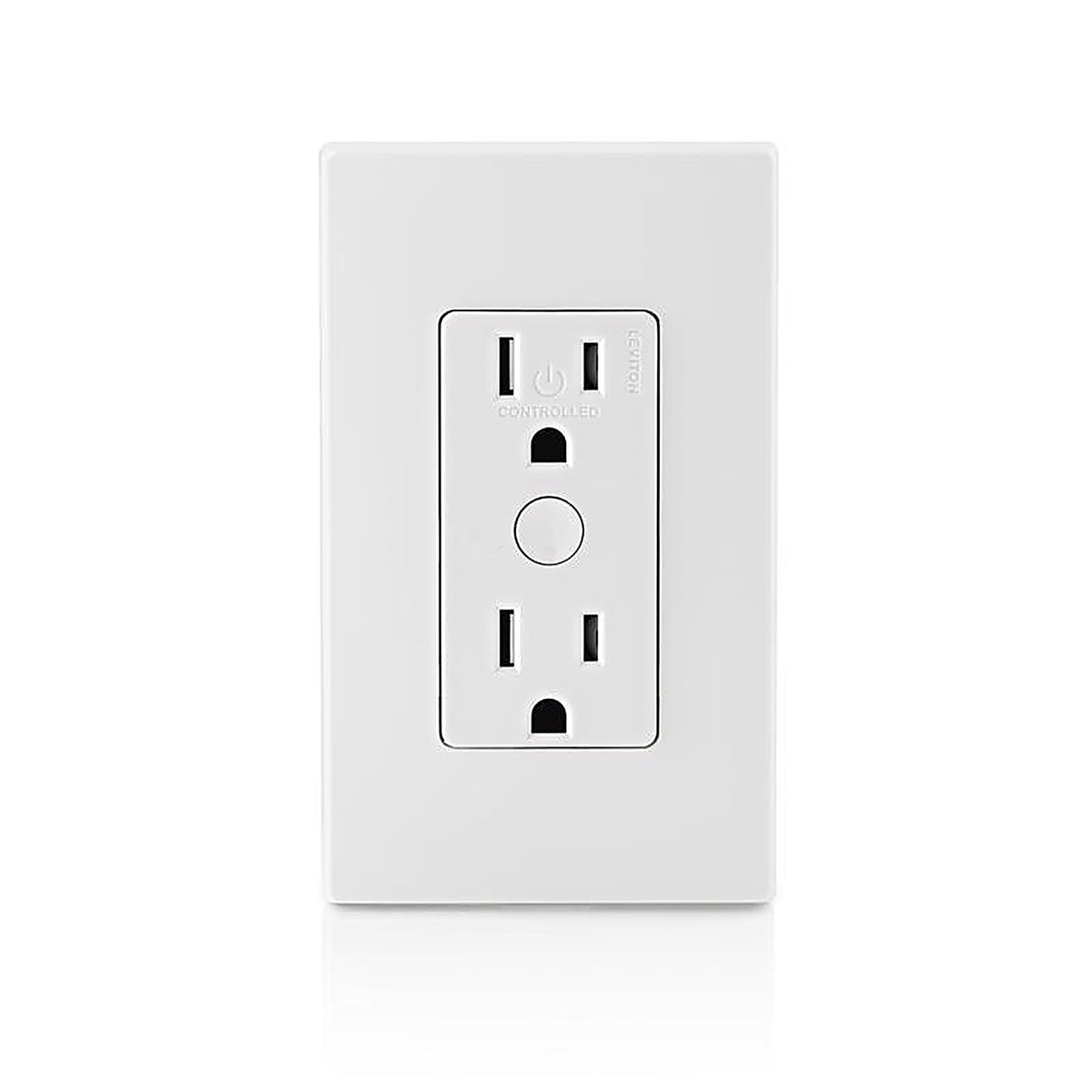 Leviton - D215R-R02-1RW - Decora Smart 15 Amps 120 V Duplex White Tamper Resistant Outlet 5-15R 1 Pack
