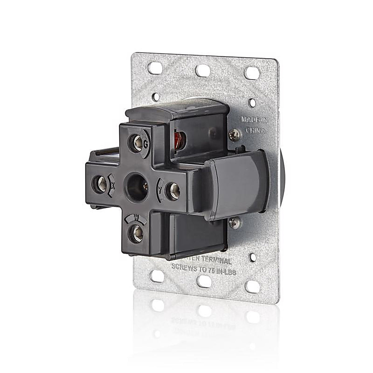 Leviton - 1450R-R10-0B0 - Ev Charging 50 Amps 250 V Single Black Outlet 14-50R 1 Pack