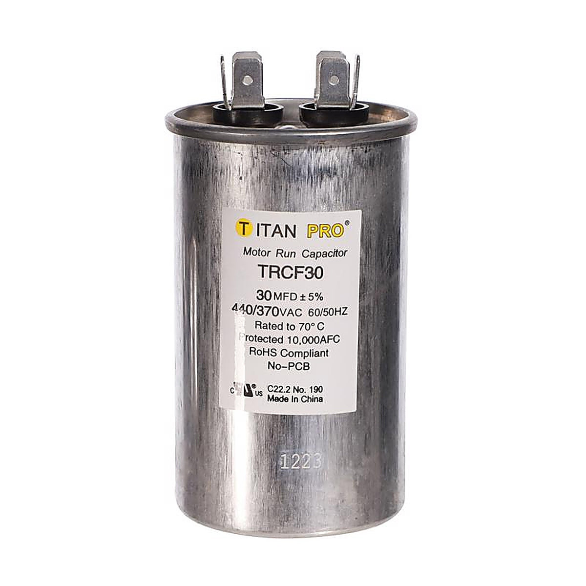 Titan Pro - TRCF30 - 30 MFD 440 V Round Run Capacitor