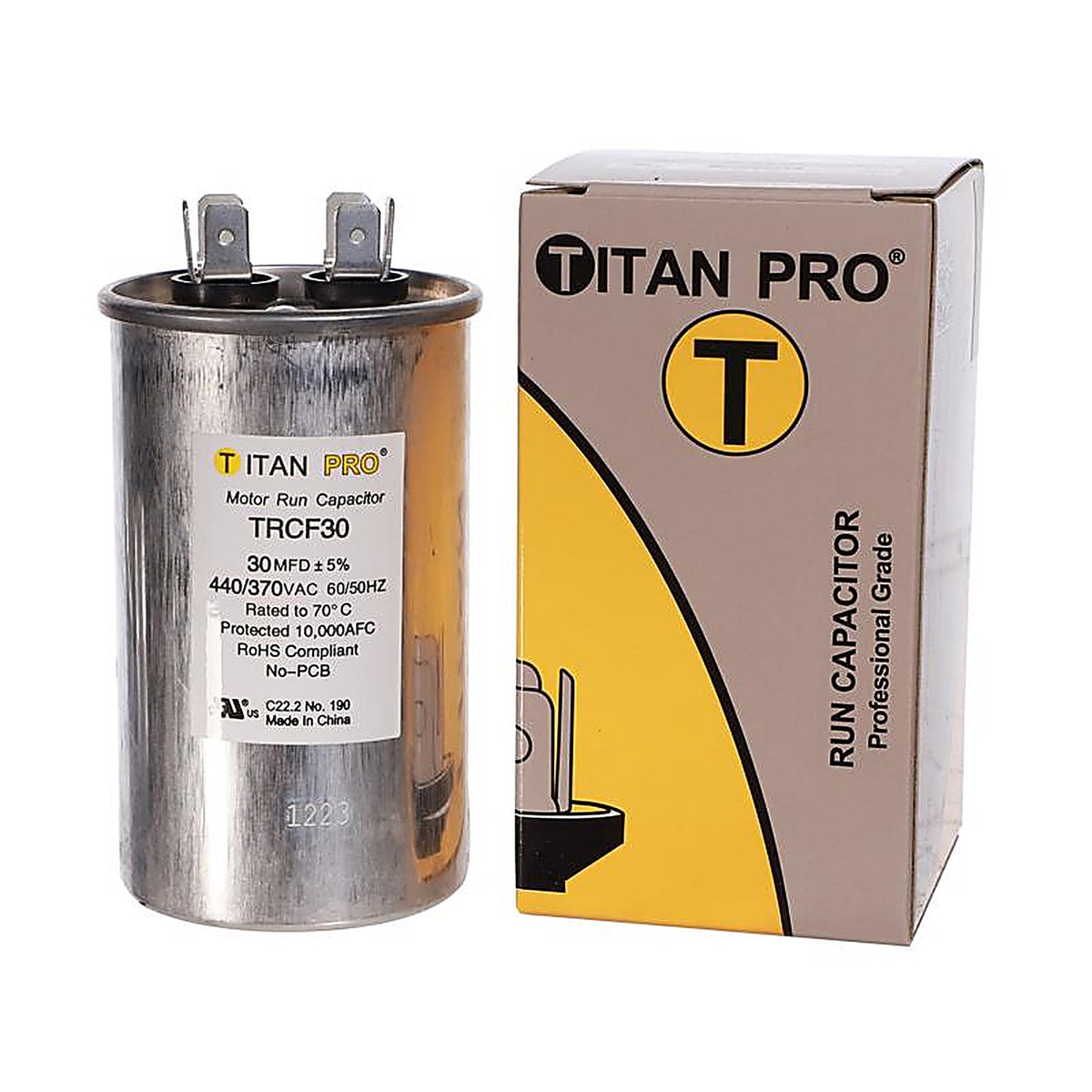 Titan Pro - TRCF30 - 30 MFD 440 V Round Run Capacitor