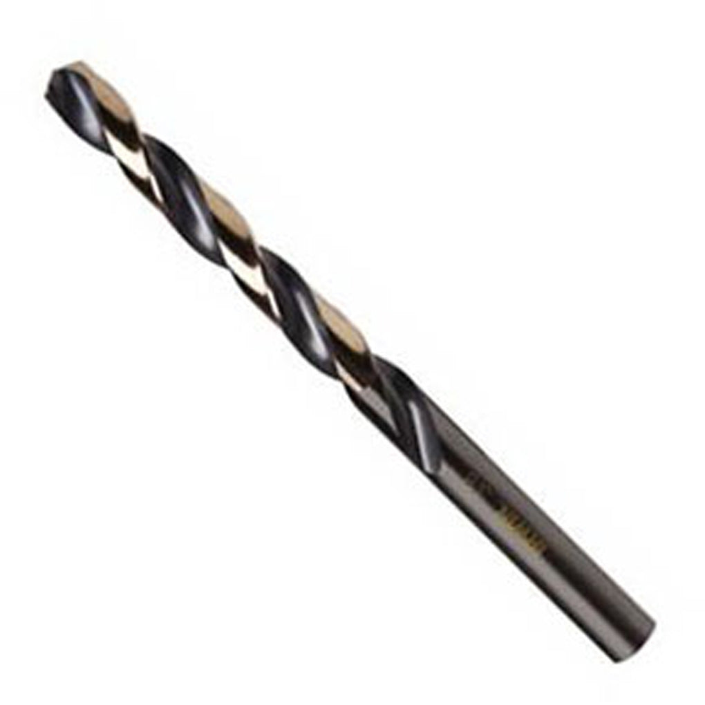 Irwin Hanson 3019008B Black & Gold Fractional Straight Shank Jobber Length Drill Bit, 1/8