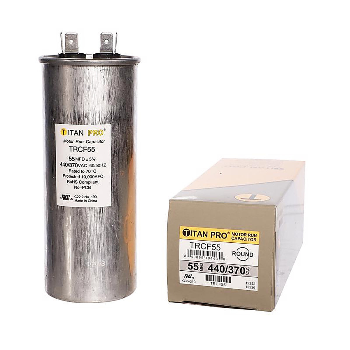 Titan Pro - TRCF55 - 55 MFD 440 V Round Run Capacitor