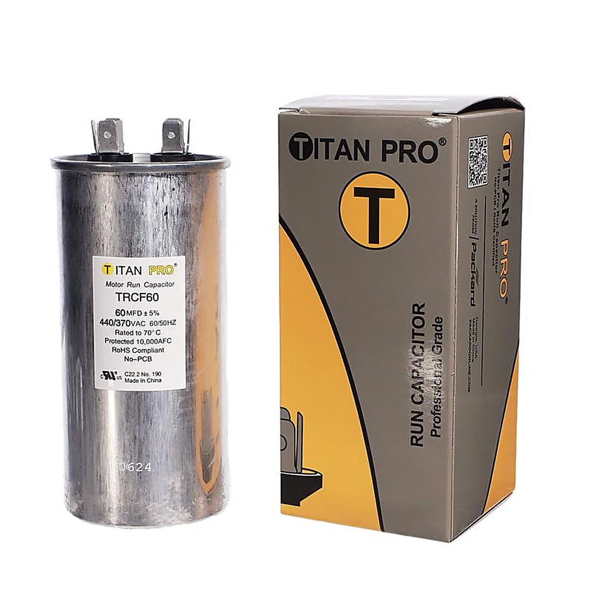 Titan Pro - TRCF60 - 60 MFD 440 V Round Run Capacitor
