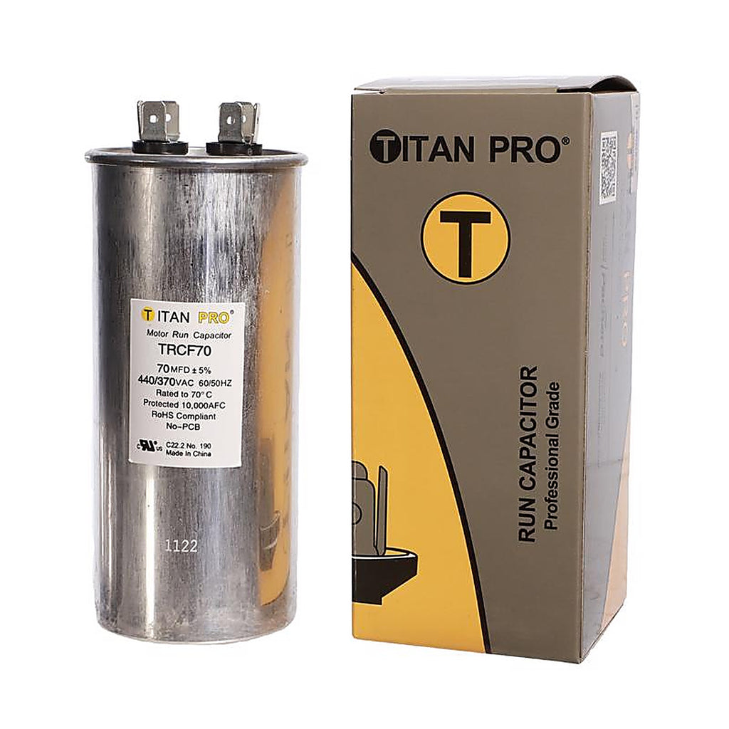 Titan Pro - TRCF70 - 70 MFD 440 V Round Run Capacitor