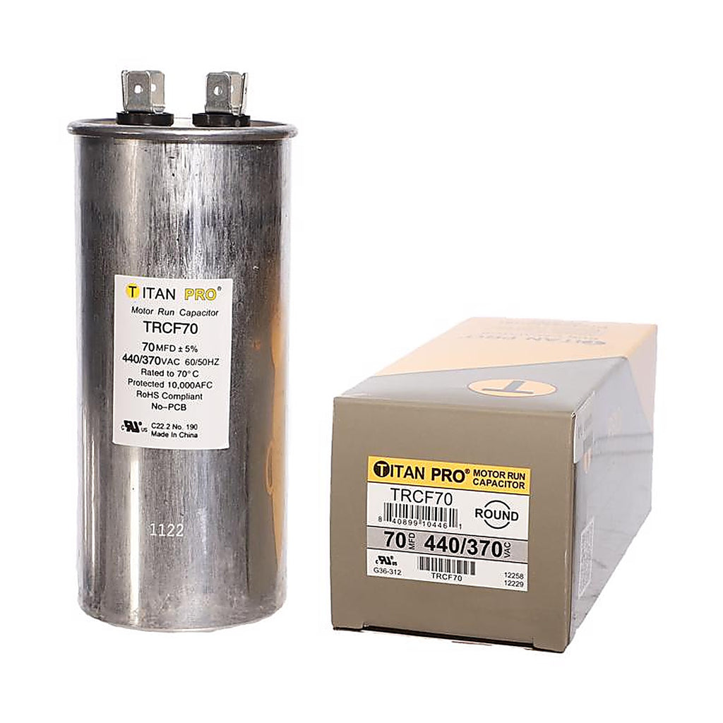 Titan Pro - TRCF70 - 70 MFD 440 V Round Run Capacitor