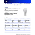 Feit - BPOM100GU24CCT - A21 Gu24 LED Bulb Adjustable White 100 Watt Equivalence 1 Pack