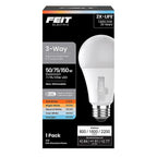Feit - OM50/150/5CCTCA - A19 E26 (Medium) LED Bulb Adjustable White 50/75/150 Watt Equivalence 1 Pack