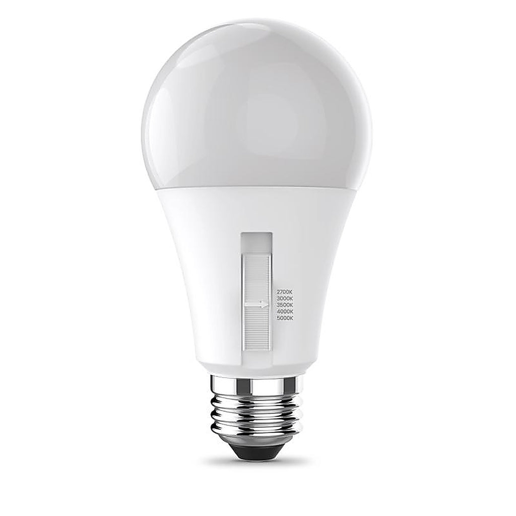 Feit - OM50/150/5CCTCA - A19 E26 (Medium) LED Bulb Adjustable White 50/75/150 Watt Equivalence 1 Pack