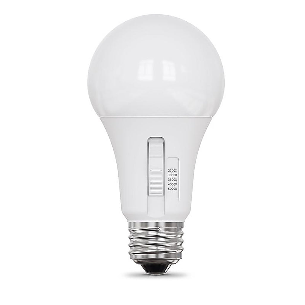 Feit - OM100DM5CCTCA/4 - A21 E26 (Medium) LED Bulb Adjustable White 100 Watt Equivalence 4 Pack