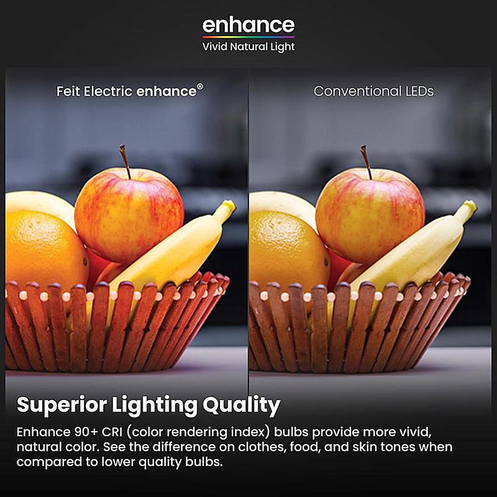 Feit - OM100DM5CCTCA/4 - A21 E26 (Medium) LED Bulb Adjustable White 100 Watt Equivalence 4 Pack