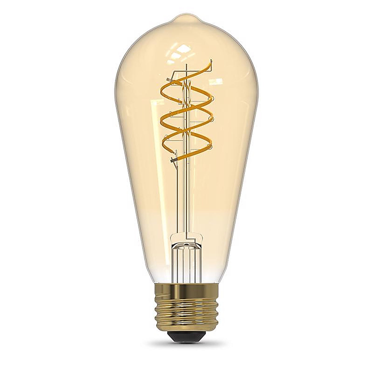 Feit - ST19S2821FILVG2 - St19 E26 (Medium) Filament LED Bulb Amber 60 Watt Equivalence 2 Pack