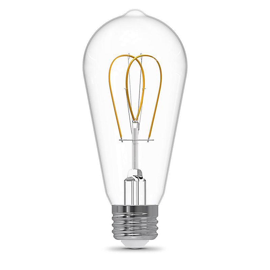 Feit - ST1960M2950FIL2 - St19 E26 (Medium) Filament LED Bulb Daylight 60 Watt Equivalence 2 Pack
