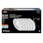 Feit - LEDR56B6WY/MP/6 - White 5/6 In. W LED Recessed Downlight 75 W