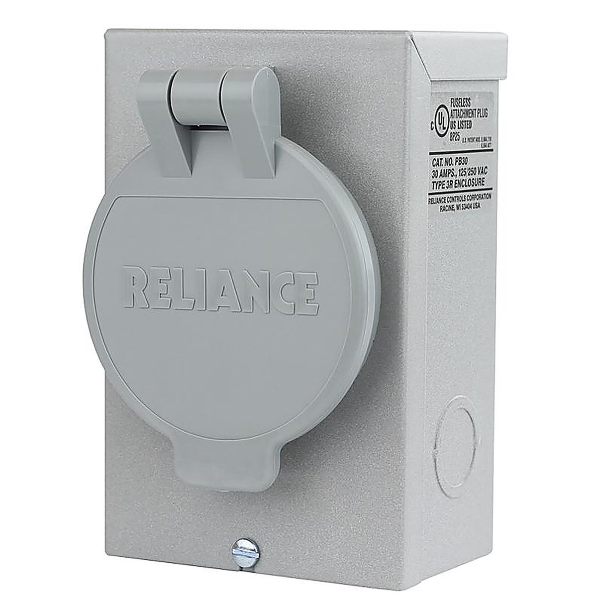 Reliance - PB50 - Controls Pb Series 50 Amps 120/240 V 1 Space 1 Circuits Surface Mount Power Inlet Box