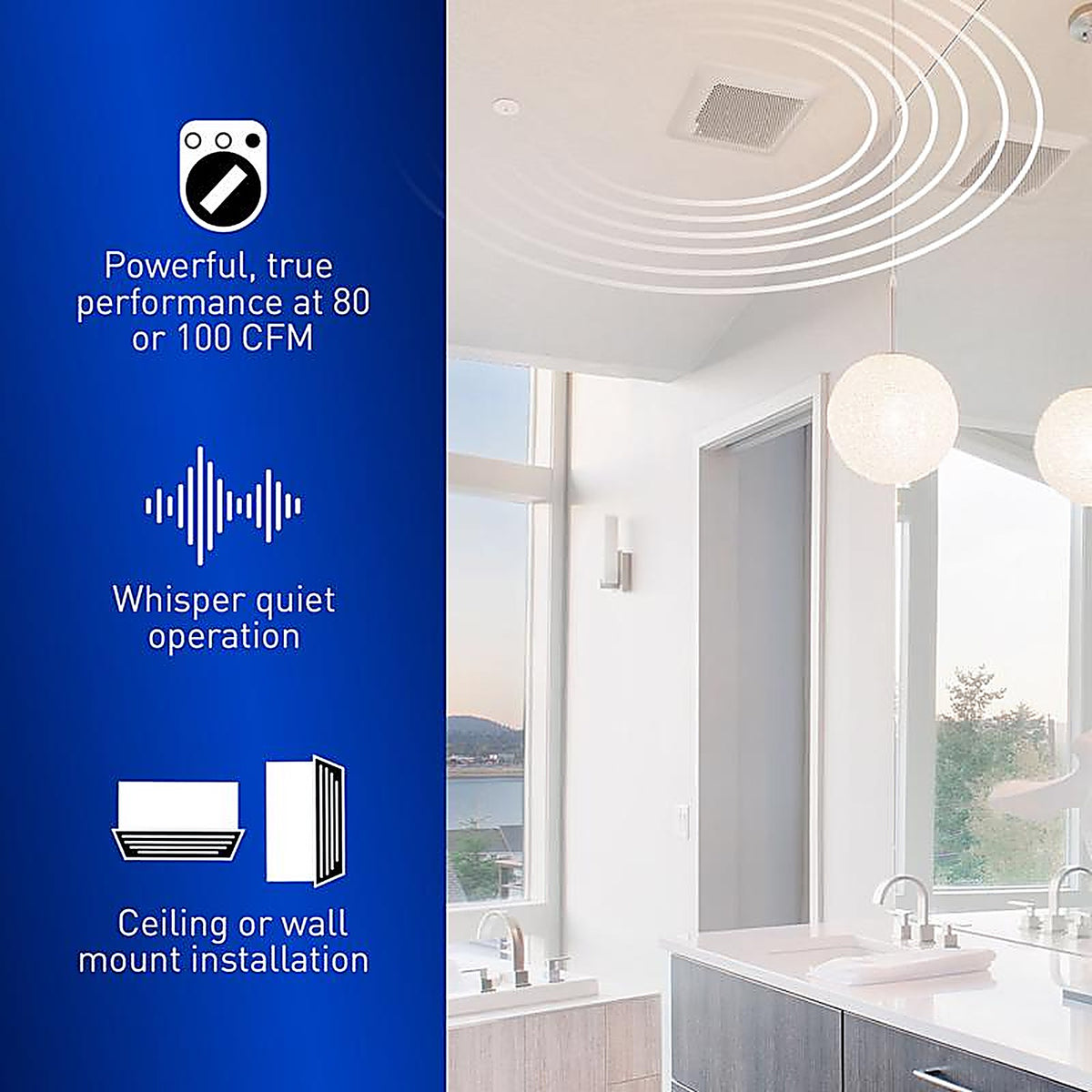 Panasonic - RG-T810A - 100 CFM 1.5 Sones Bathroom Exhaust Fan