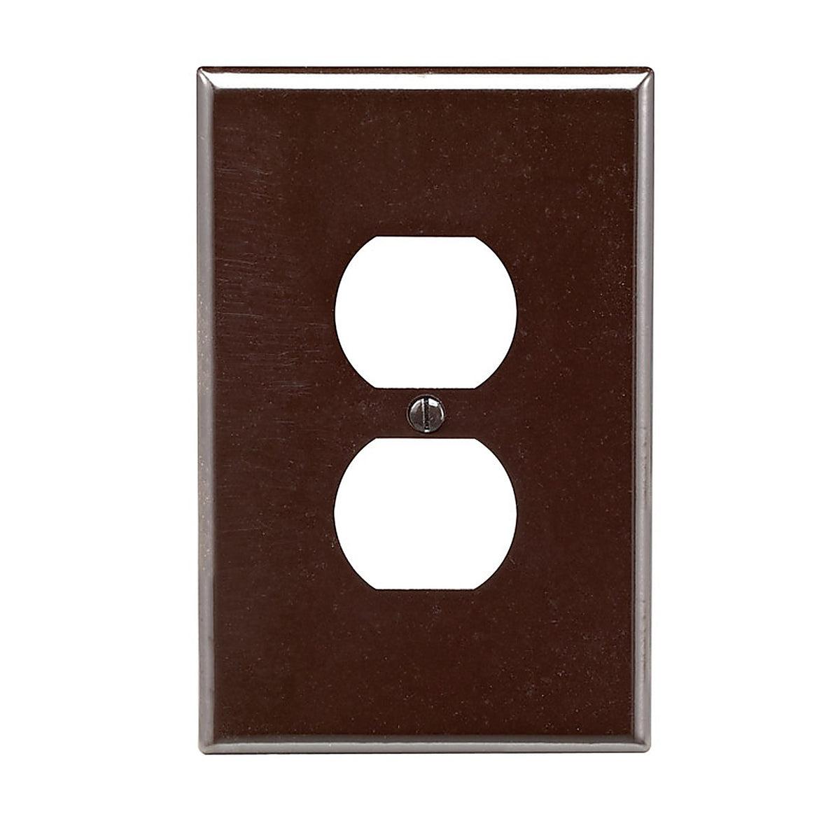 Leviton 85103-000 Brown 1 gang Thermoset Plastic Duplex Outlet Wall Plate 1/Pack