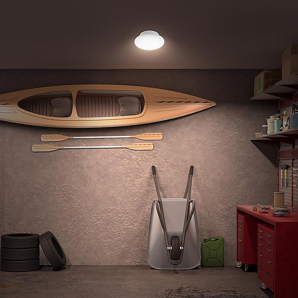Feit - 73817 - 3.8 In. H X 7.5 In. W X 7.5 In. L White Ceiling Light w/Motion Sensor