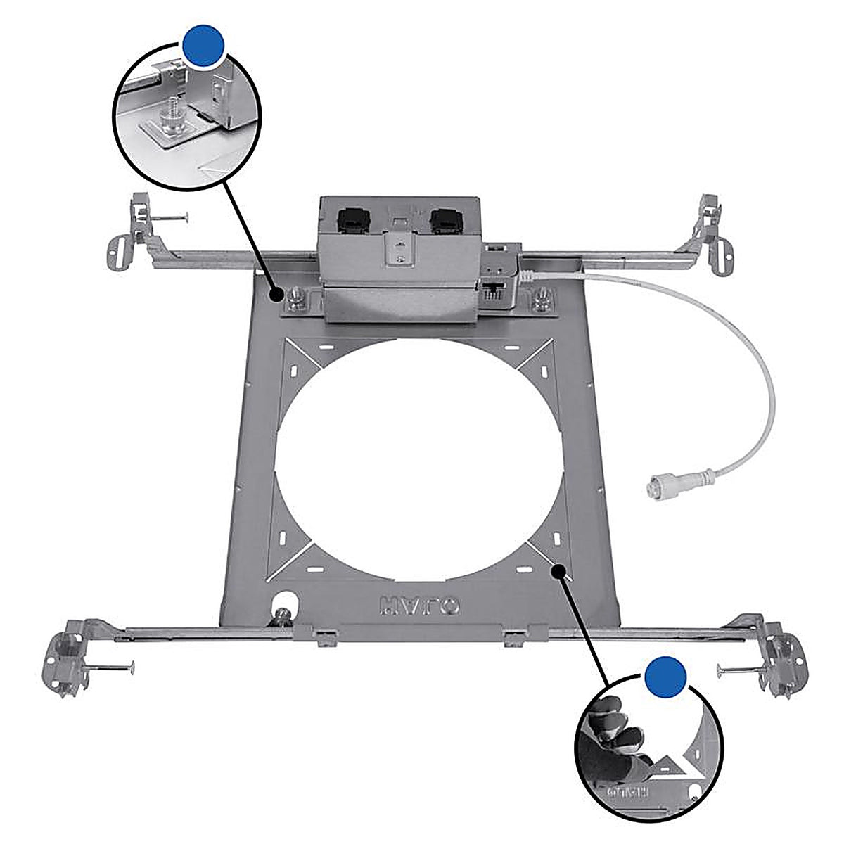 Halo - HL4RSMF - Gray 4 In. W Galvanized Steel Mounting Frame