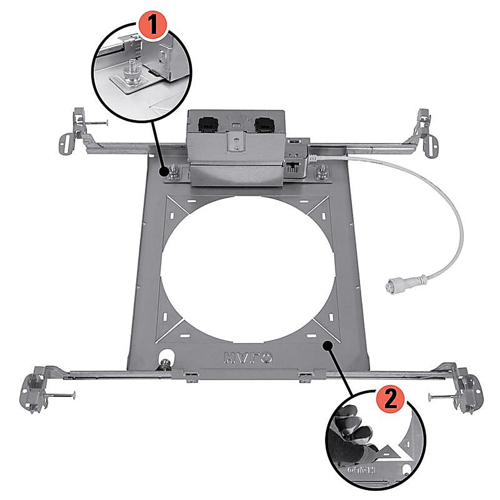 Halo - HL6RSMF - Gray 6 In. W Galvanized Steel Mounting Frame