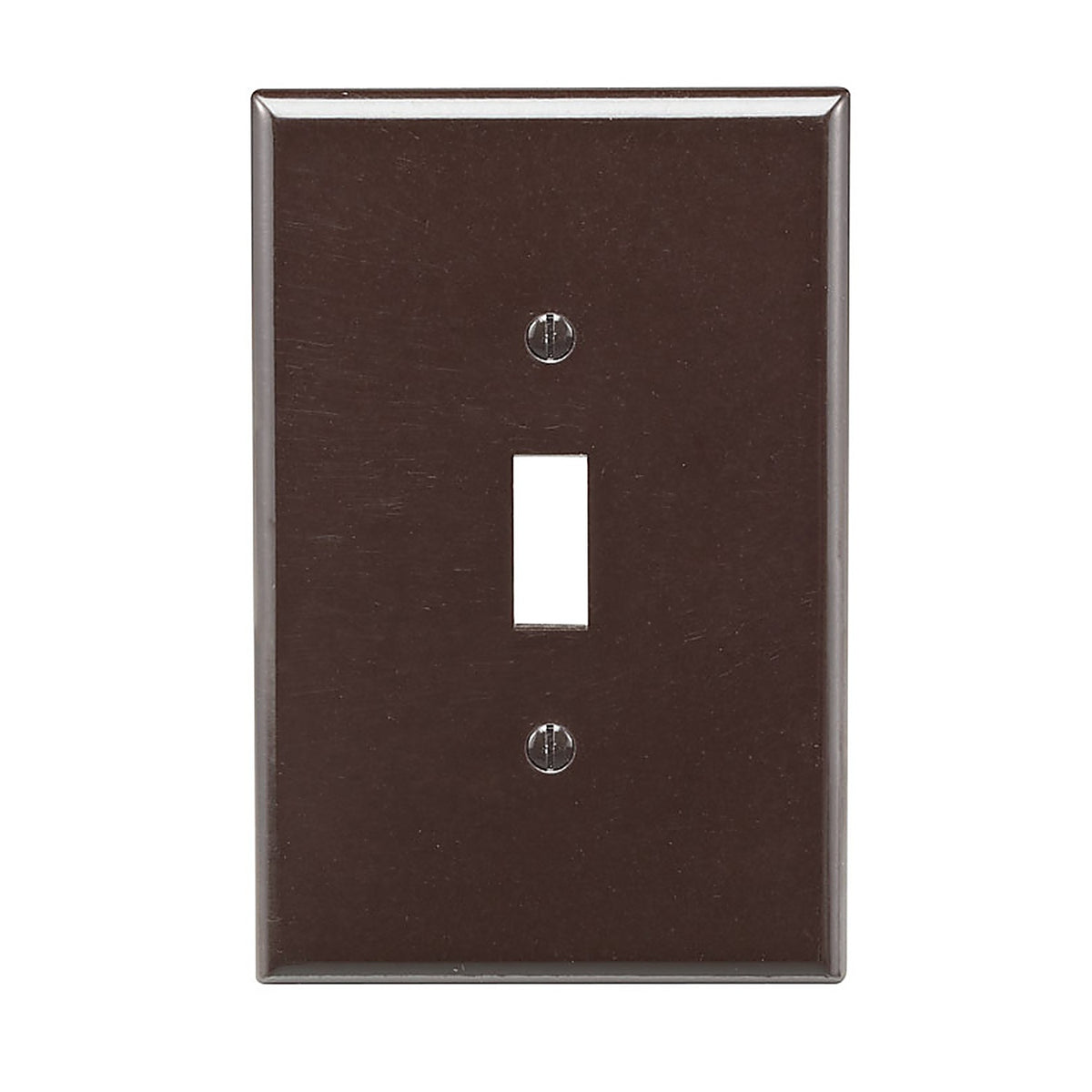 Leviton - 85101-000 - Brown 1 Gang Thermoset Plastic Toggle Wall Plate 1 Pack