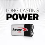 Energizer 522BP-2 Max 9-Volt Alkaline Batteries 2 pk Carded