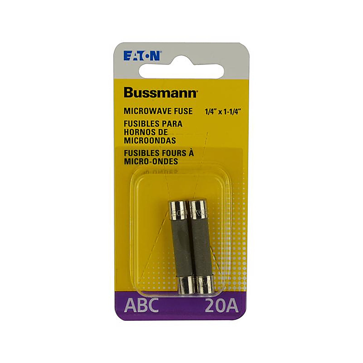 Bussmann BP/ABC-20 20 amps Fast Acting Microwave Fuse 2/Pack