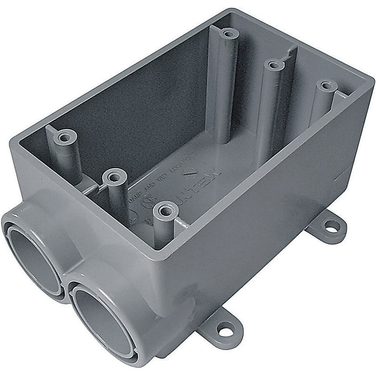 Cantex - 5133540U - New Work 18 CU in Rectangle PVC 1 Gang Outlet Box Gray