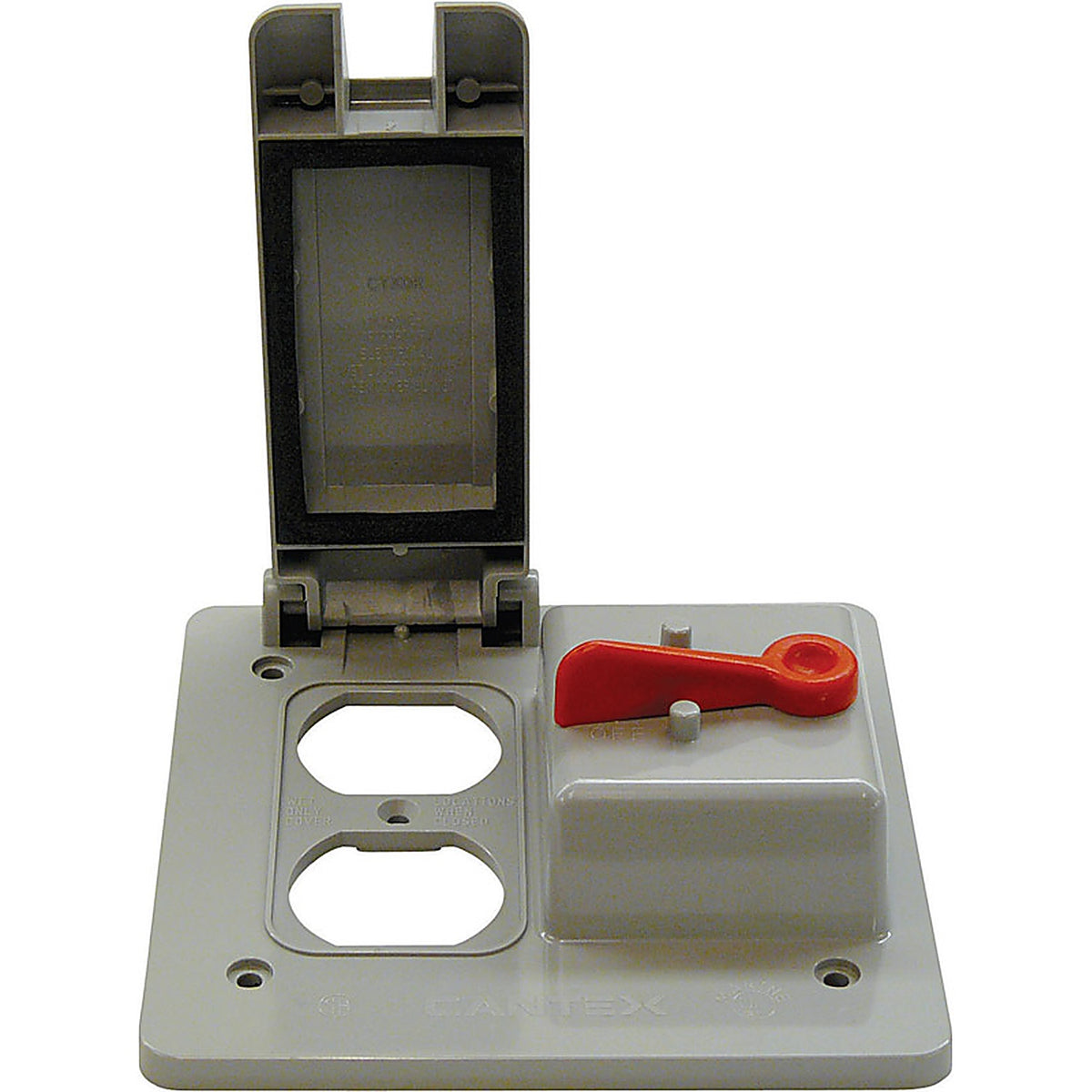 Cantex 5133337B Rectangle PVC 2 gang Outlet/Switch Box For Use with 2 Gang PVC Type FS Device Boxes