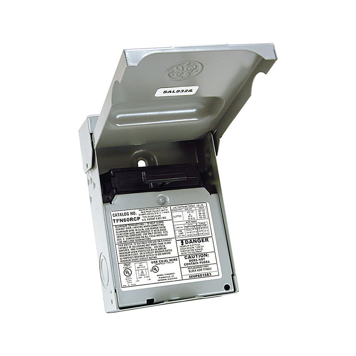 GE TFN60RCP 60 amps Non-Fusible 2-Pole AC Disconnect