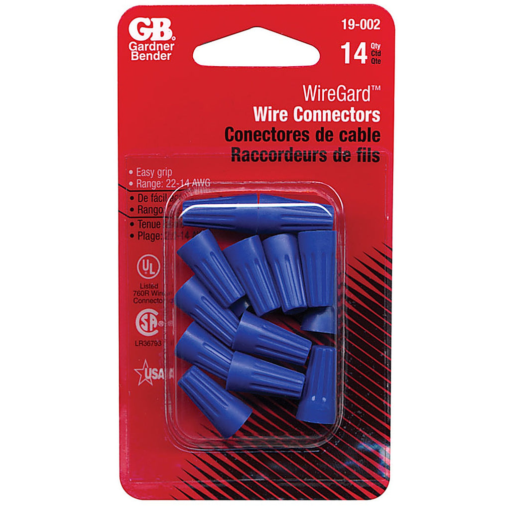 Gardner Bender 19-002 WingGard 22-16 Ga. Copper Wire Wire Connector Blue 14/Pack