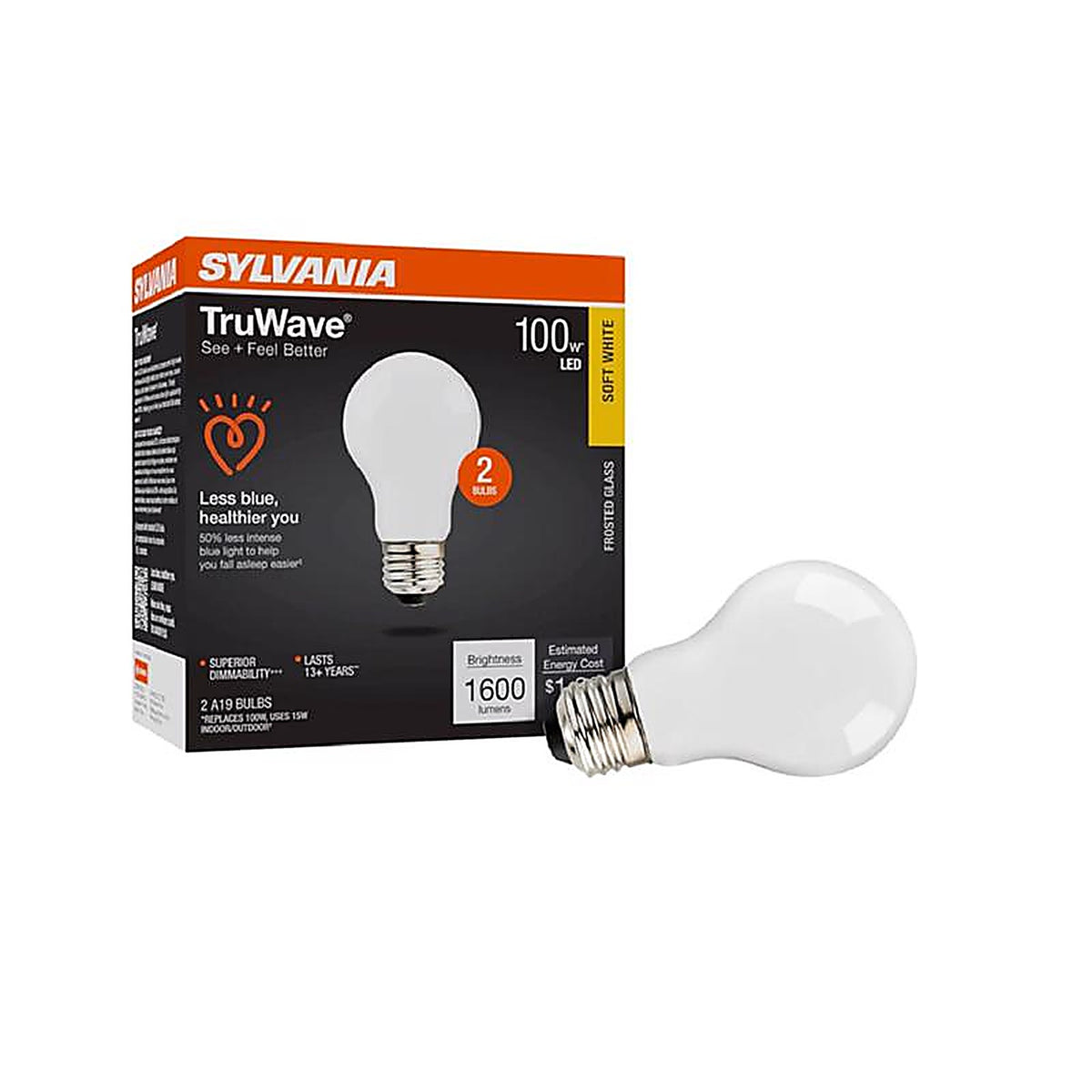 Sylvania - 42306 - Truwave A19 E26 (Medium) LED Bulb Soft White 100 Watt Equivalence 1 Pack