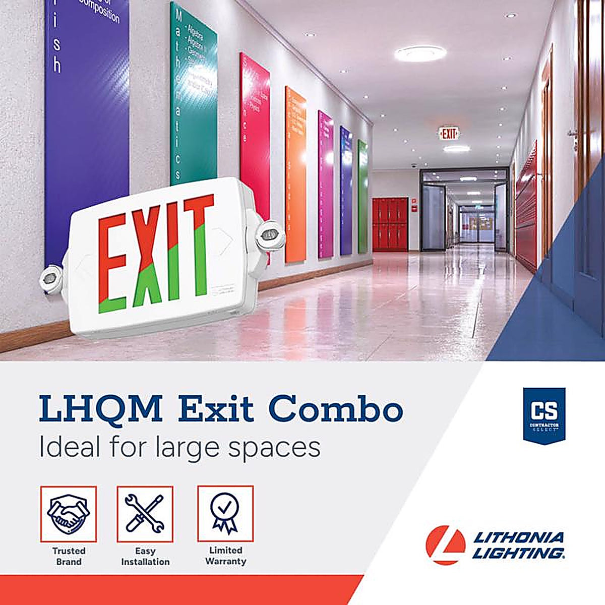 Lithonia Lighting - 288AS9 - Lhqm Switch Hardwired LED White Exit Sign and Emergency Light
