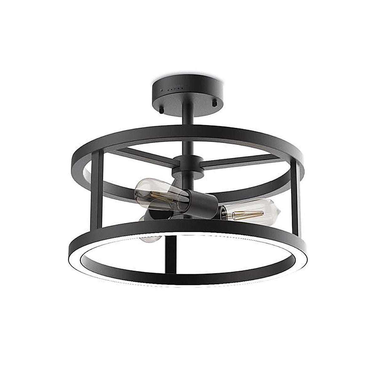 Feit - FM15/6WY/NLBLK - 54 In. H X 15 In. W X 15 In. L Matte Black LED Ceiling Light Fixture