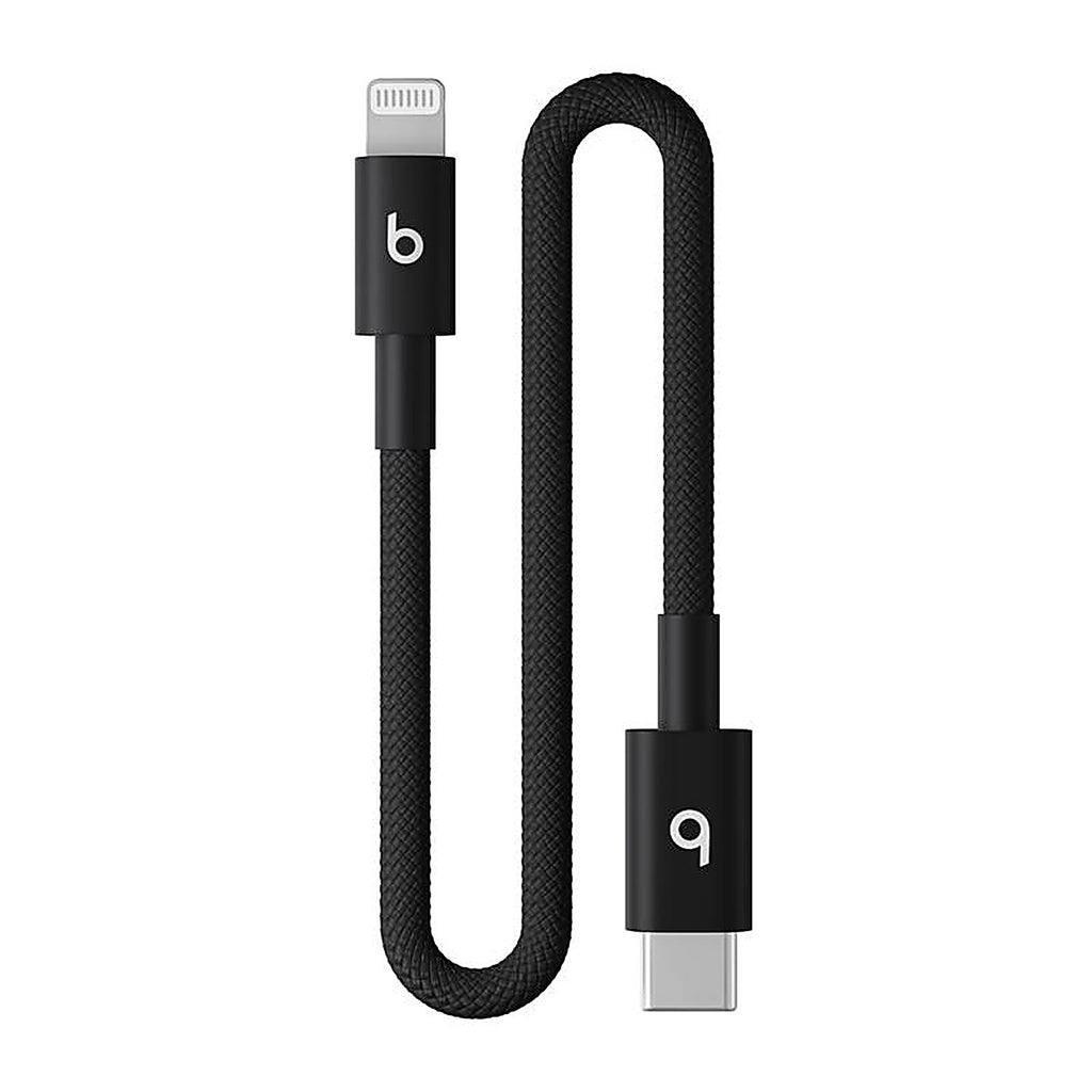 Beats - MEQM4LL/A - Lightning to USB-C Cable 8 In. Black