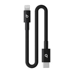 Beats - MEQM4LL/A - Lightning to USB-C Cable 8 In. Black