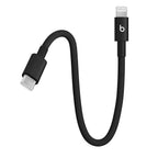 Beats - MEQM4LL/A - Lightning to USB-C Cable 8 In. Black