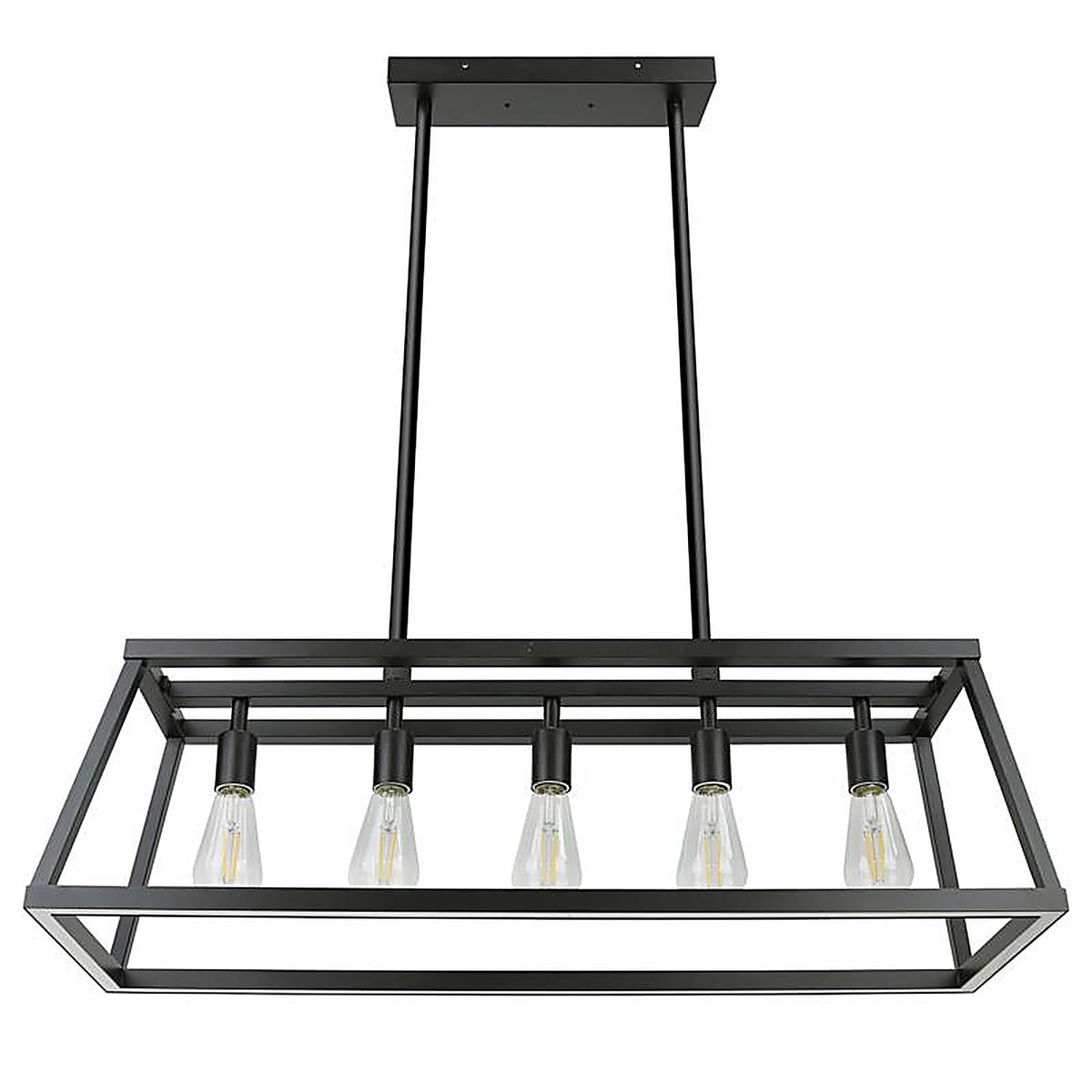 Feit - CHD345CCTNLBK - Matte Black 5 Lights Chandelier
