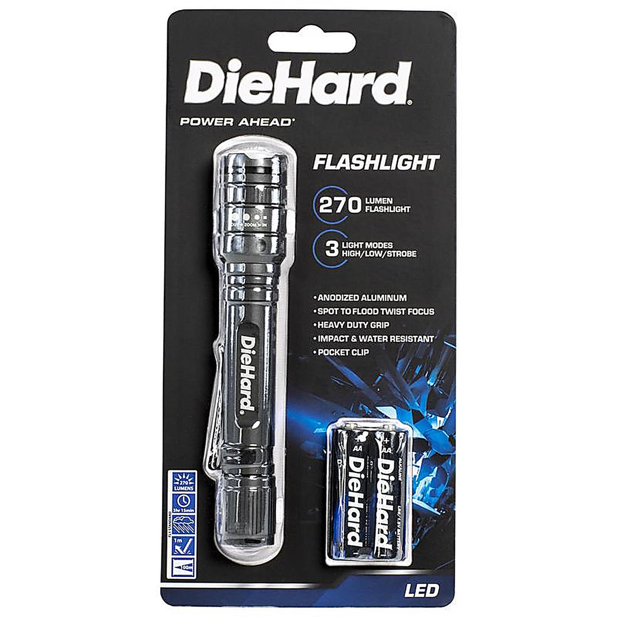 Dorcy - 416647 - Diehard Black LED Twist Flashlight