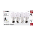 Satco - S11774 - A19 E26 (Medium) LED Bulb Tunable White/Color Changing 40 Watt Equivalence 4 Pack