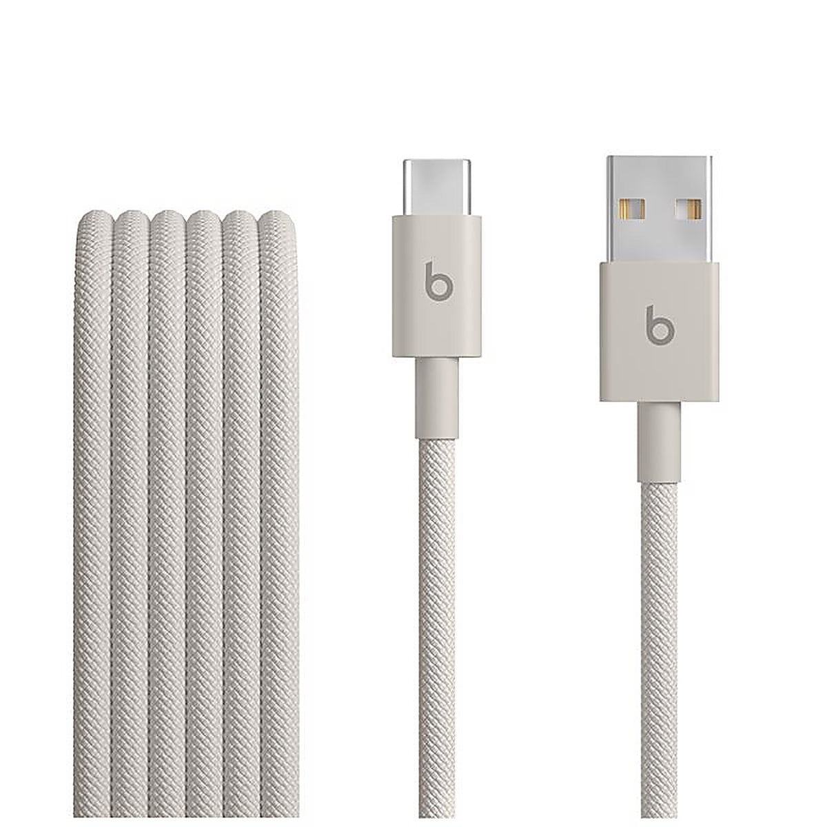 Beats - MDGJ4LL/A - USB-A to USB-C Cable 5 Ft. Gray