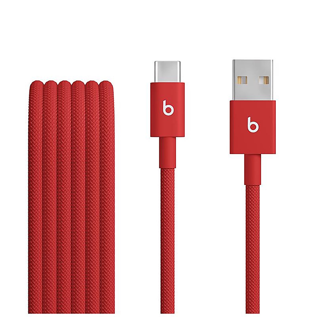 Beats - MFEJ4LL/A - USB-A to USB-C Cable 5 Ft. Red