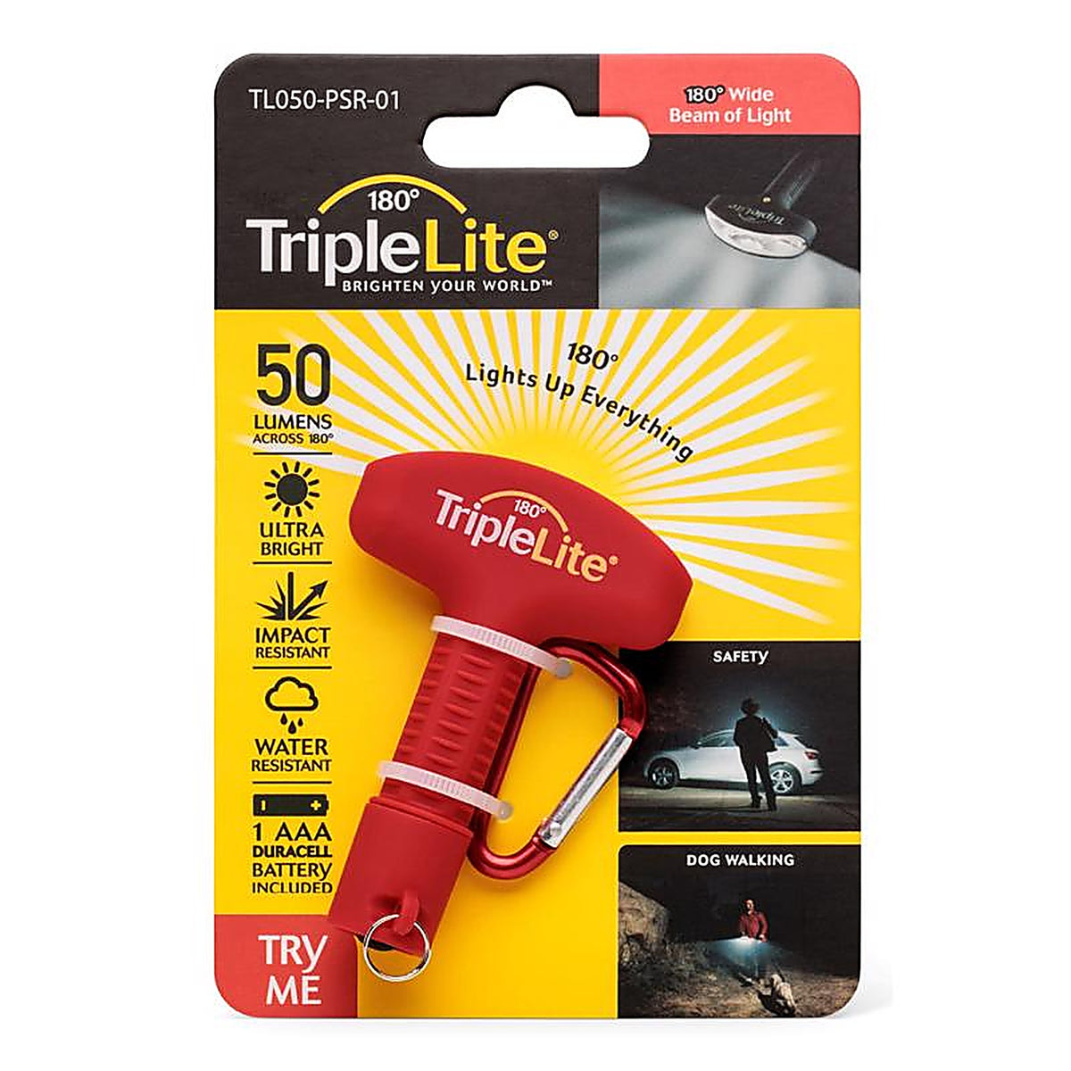 TripleLite - TL050-PSR-01 - 50 LM Red LED Flashlight Aaa Battery