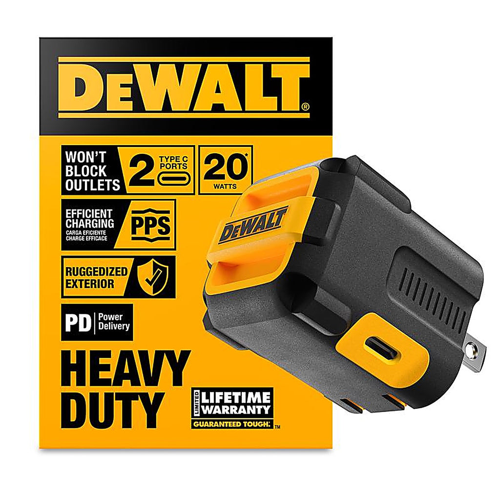 DeWalt - 131 0038 DW2 - 2 Port USB C Wall Charger