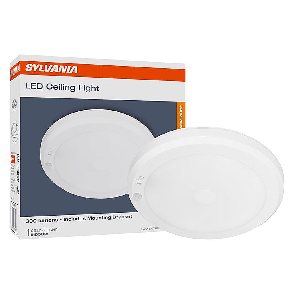 Sylvania - 66945 - Motion-Sensing Battery Powered LED White Ceiling Light