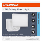 Sylvania - 66947 - Motion-Sensing Battery Powered LED White Security Floodlight