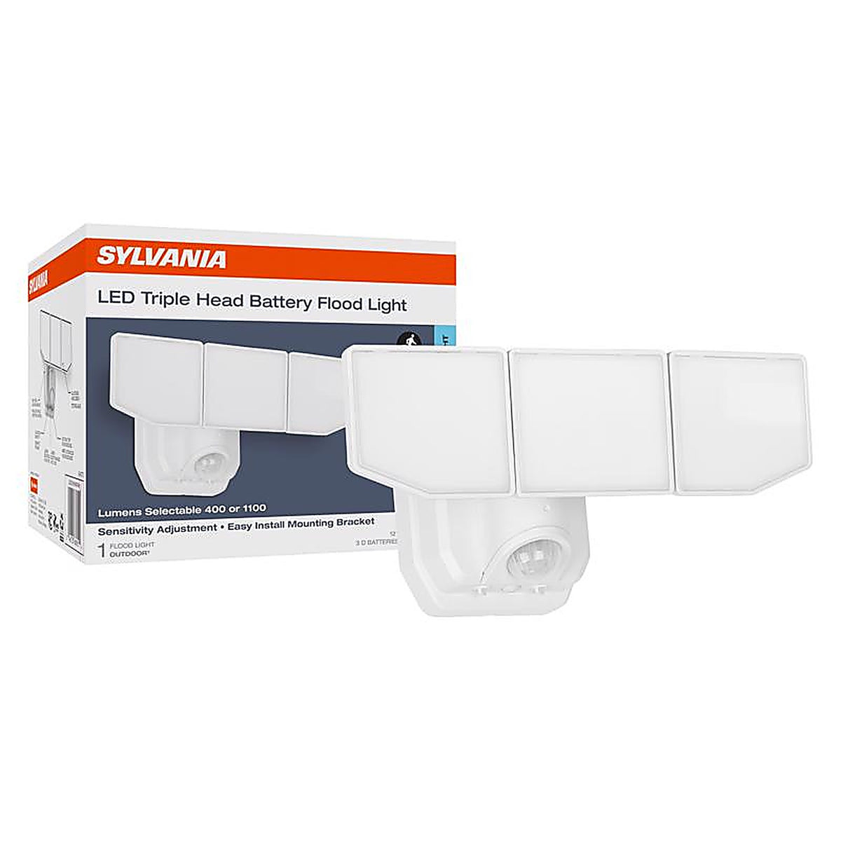 Sylvania - 66951 - Motion-Sensing Battery Powered LED White Security Light