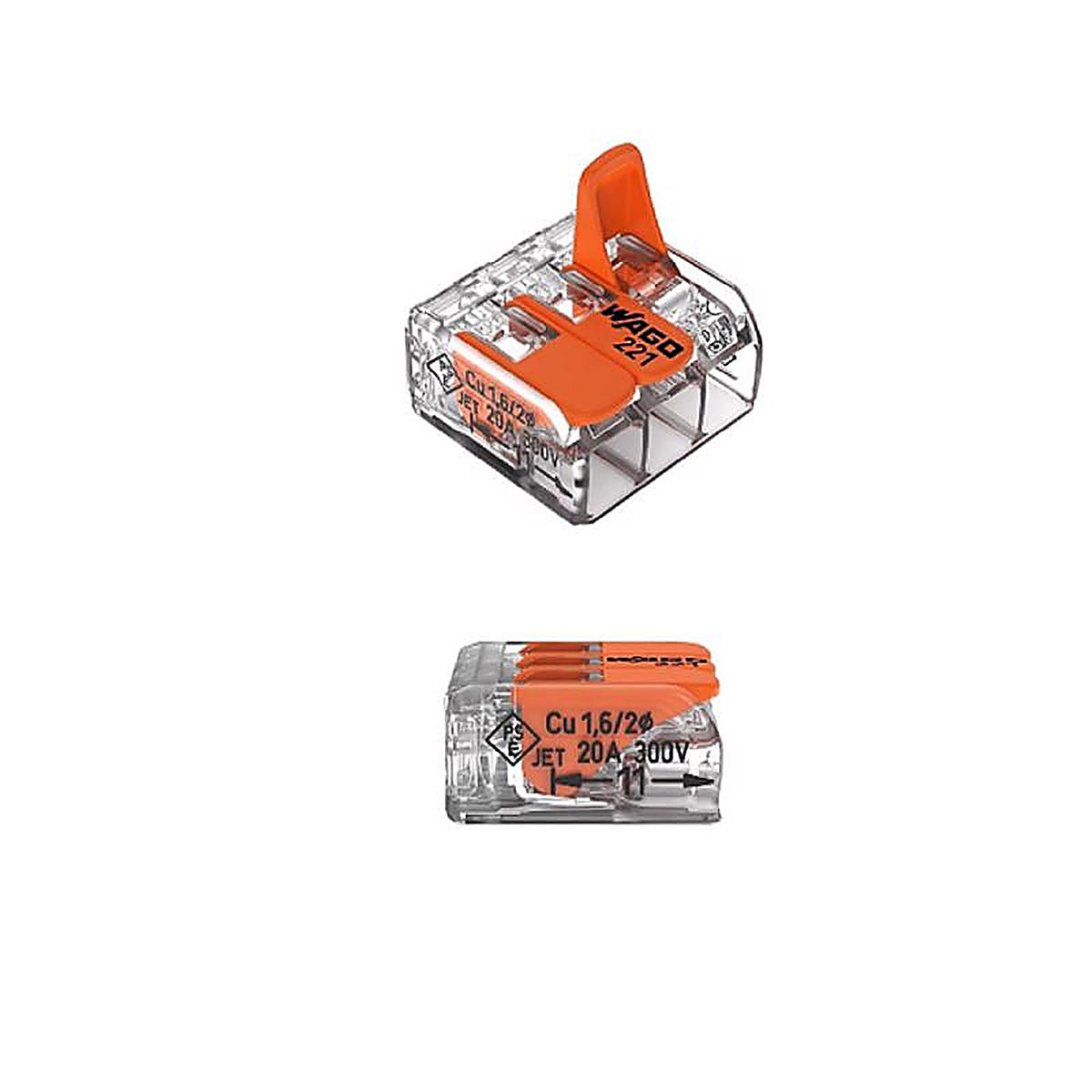 Wago - 221-413K006-000 - 3 Port Lever Wire Connector 10 Pack