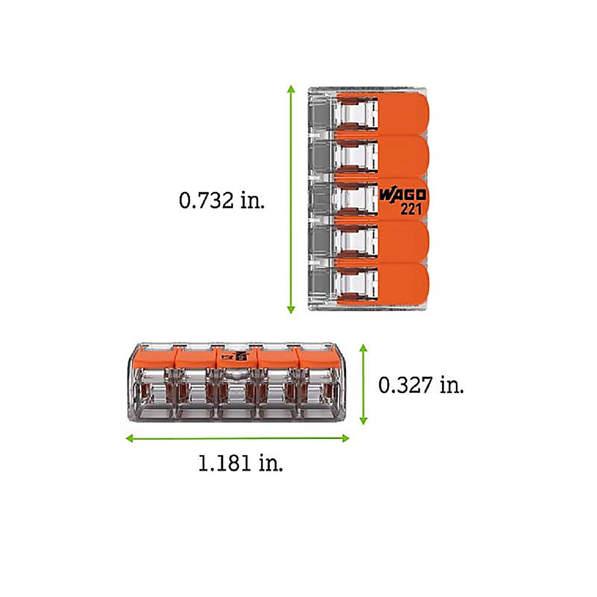 Wago - 887-0408 - Clamp Wire Connector 40 Pack